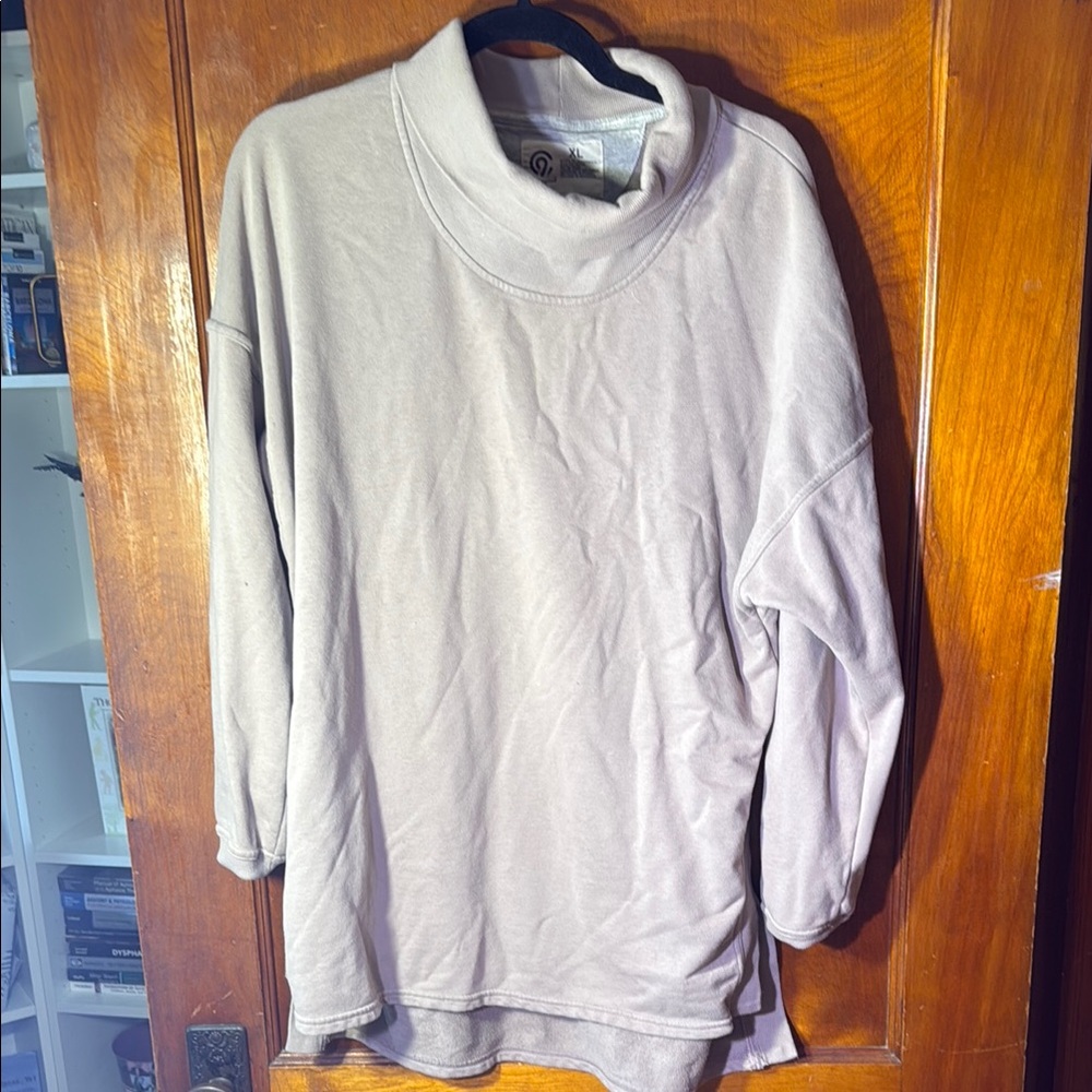 Champion Gray Mock Neck Sweatshirt